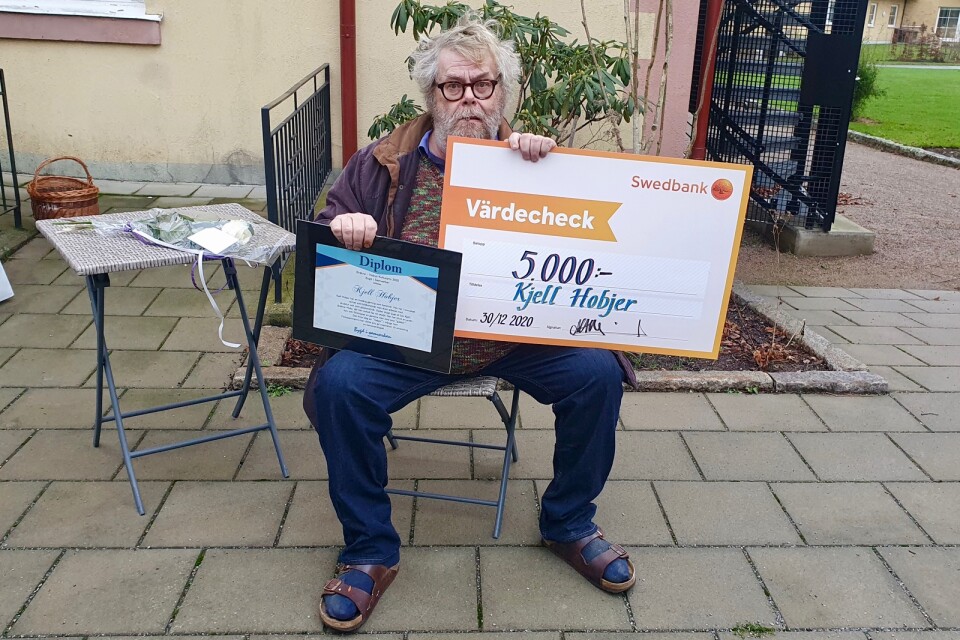 Konstnären Kjell Hobjer får årets kulturpris, ett diplom och 5 000 kronor.