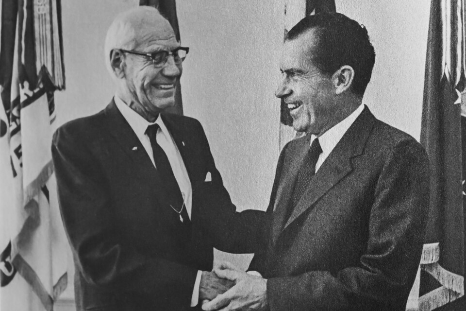 John Aronsson med president Nixon