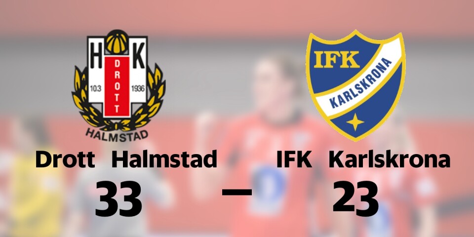 Förlust för IFK Karlskrona i seriefinalen mot Drott Halmstad