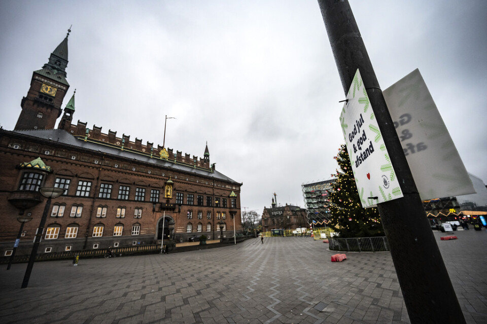 Covidnedstängning i Köpenhamn julen 2020. Arkivbild.