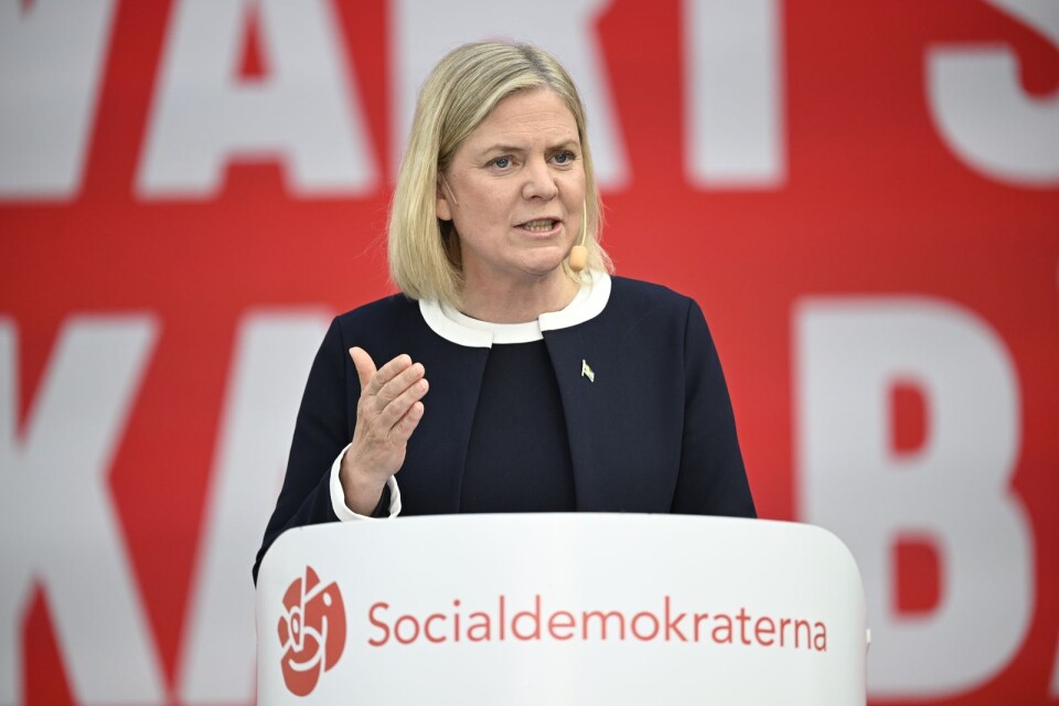 Statsminister och partiordförande Magdalena Andersson (S) höll  tal i Almedalen på söndagskvällen.