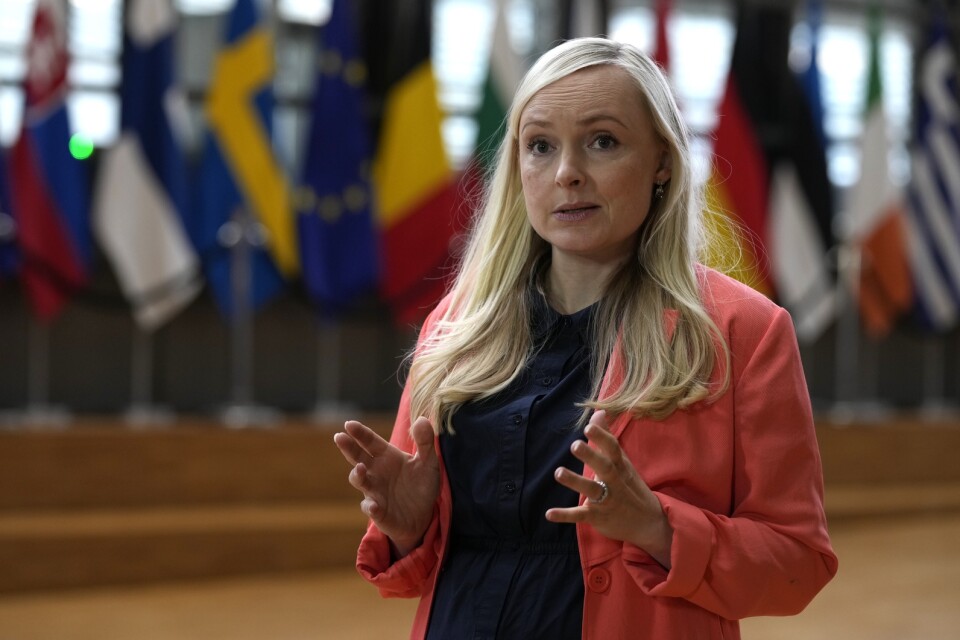 Maria Ohisalo leder De gröna och är Finlands inrikesminister. Arkivbild.