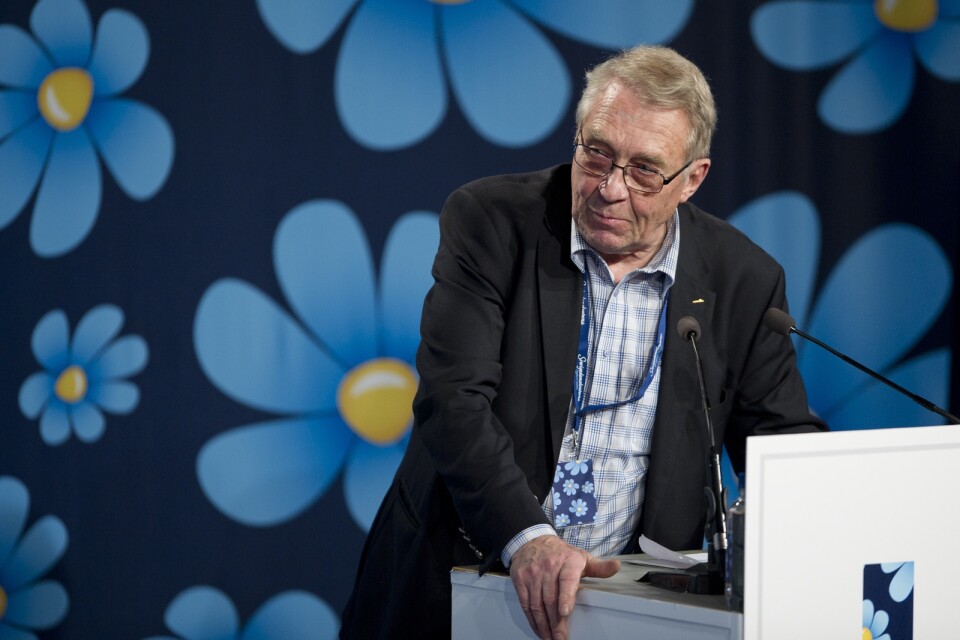 Bild från 2015, då Bertil Malmberg talade under Sverigedemokraternas landsdagar i Lund.