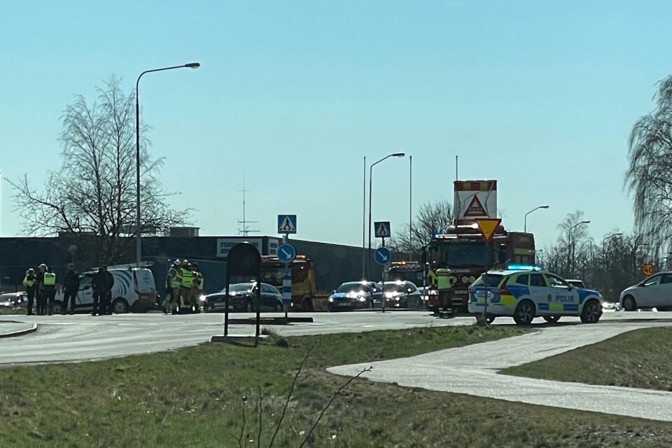 Trafikolycka Amerikavägen/Norra vägen, Kalmar.