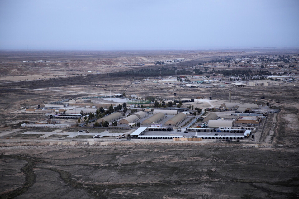 Militärbasen Ayn al-Asad. Bild från december 2019.