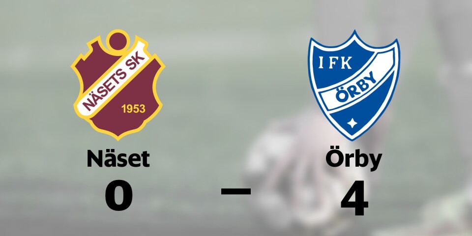 Näsets SK förlorade mot IFK Örby