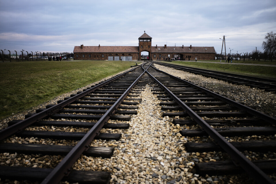 Auschwitz-Birkenau var ett kombinerat koncentrations- och förintelseläger, som bestod av tre stora lägerkomplex – Auschwitz, Birkenau och Monowitz – samt ett fyrtiotal satellitläger. I förgrunden ses de järnvägsspår på vilka tusentals människor fördes till gaskamrarna och mördades. Arkivbild.