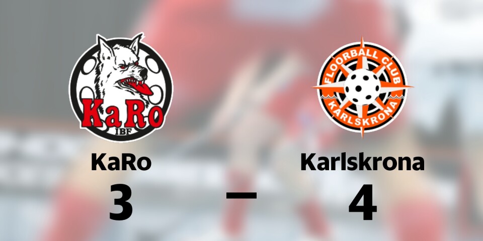KaRo IBF förlorade mot FBC Karlskrona B