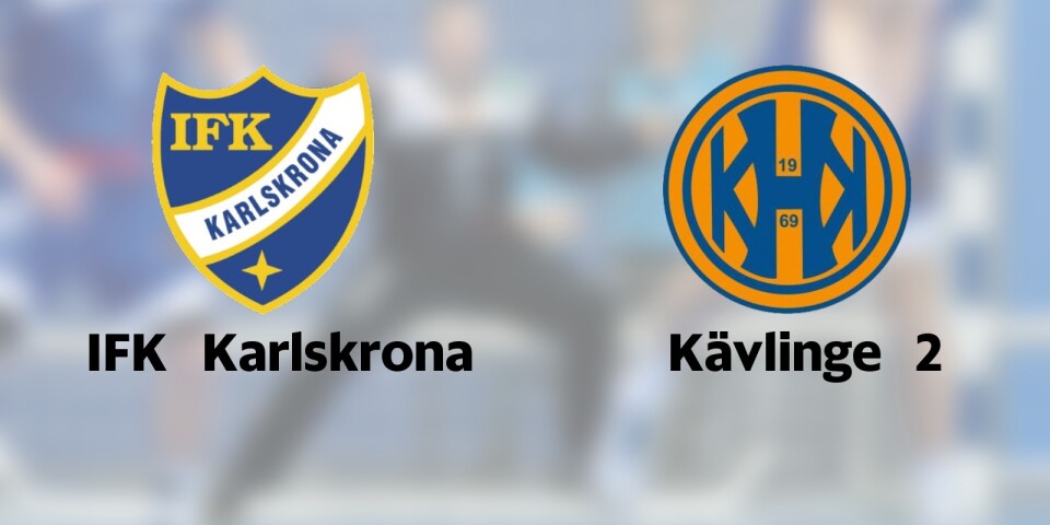 Formsvaga IFK Karlskrona mot Kävlinge 2