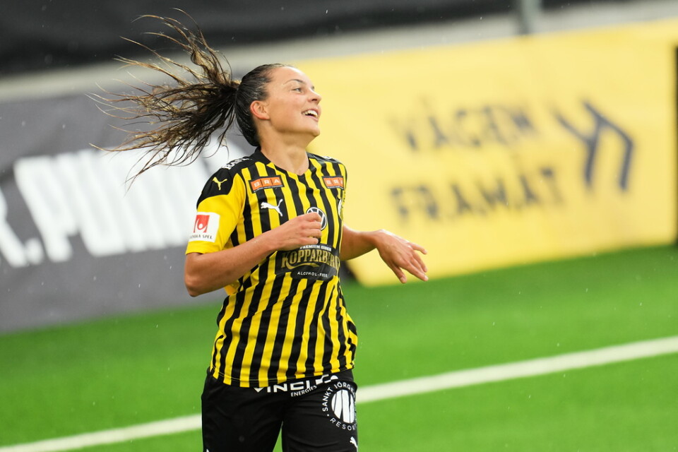 Johanna Rytting Kaneryd gjorde två mål när Häcken tog sig till semifinal i Svenska cupen. Arkivbild.