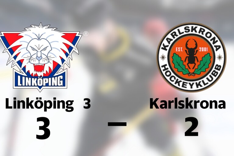Karlskrona 2 föll mot Linköping 3 på bortaplan
