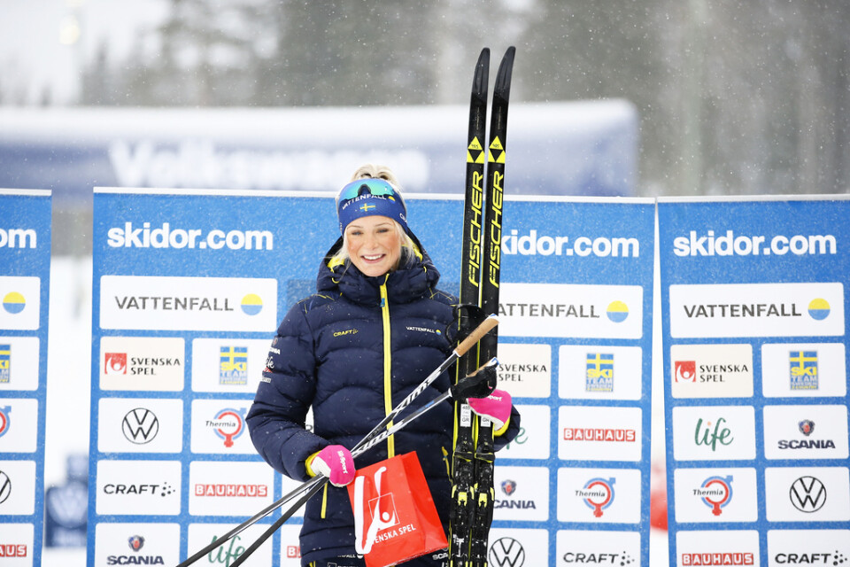 Frida Karlsson kom på pallen i dagens sprint i Val Müstair. Arkivbild.