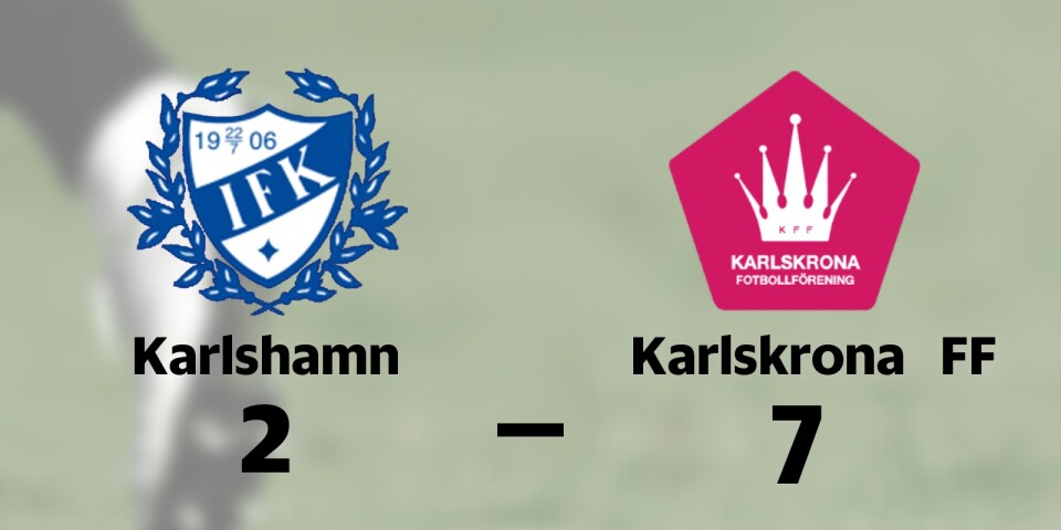 Segerraden förlängd för Karlskrona FF – besegrade Karlshamn
