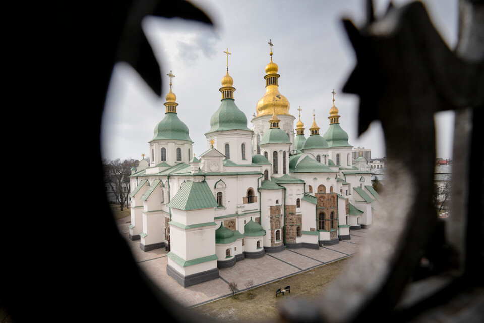 Sofiakatedralen i Kiev borde läggs till listan över hotade världsarv, enligt Unesco. Arkivbild.