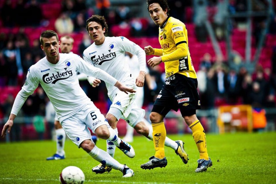 Bilden är från en träningsmatch mellan Elfsborg och FC Köpenhamn i februari.