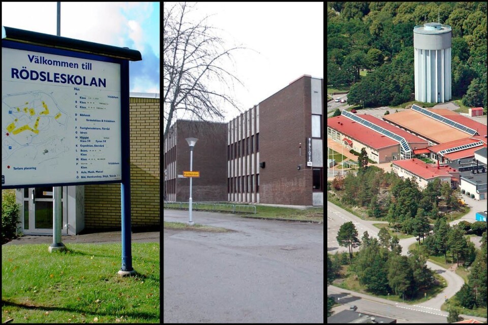 Vallhallaskolan, Rödsleskolan, Kristinebergsskolan och Oscarsgymnasiet har alla hotats.