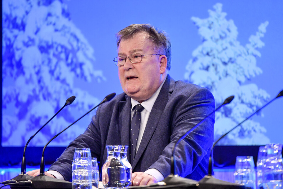 Claus Hjort Frederiksen, som då var Danmarks försvarsminister, på Folk och försvar i Sälen 2019.