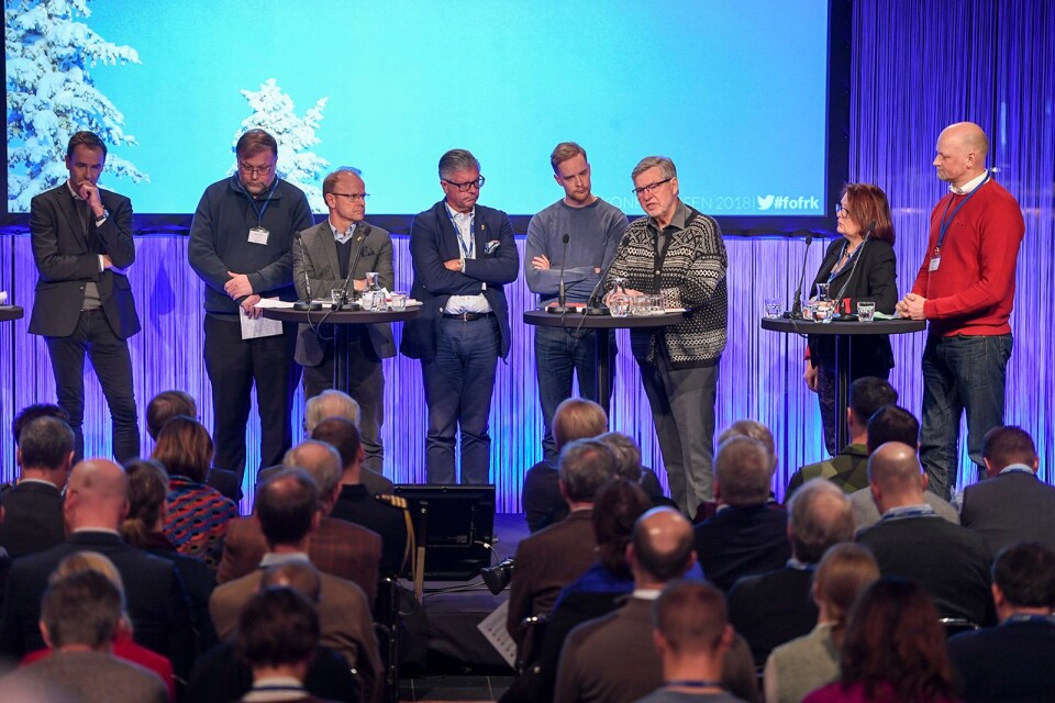 Försvarsberedningens ledamöter fanns förstås på plats under Folk och försvars konferens i Sälen i januari. Ordföranden Björn von Sydow i lusekofta.