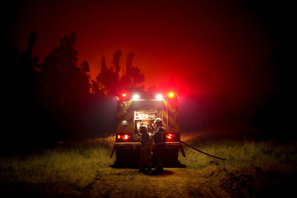 Brandmän förbereder sig för att bekämpa bränderna i regionen Araucania.