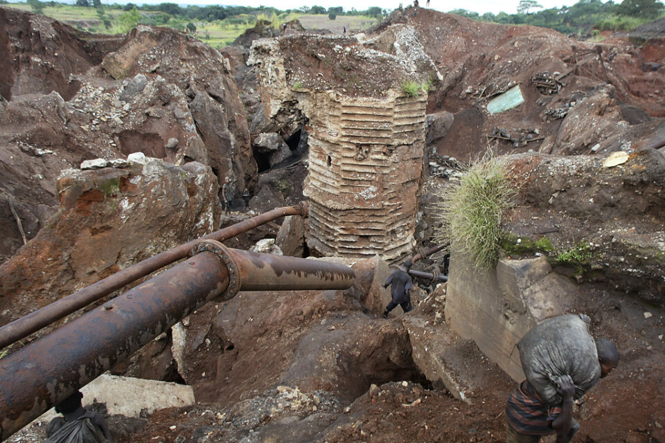 En gruva i Kongo-Kinshasa. Bilden är från ett annat tillfälle. Arkivbild.