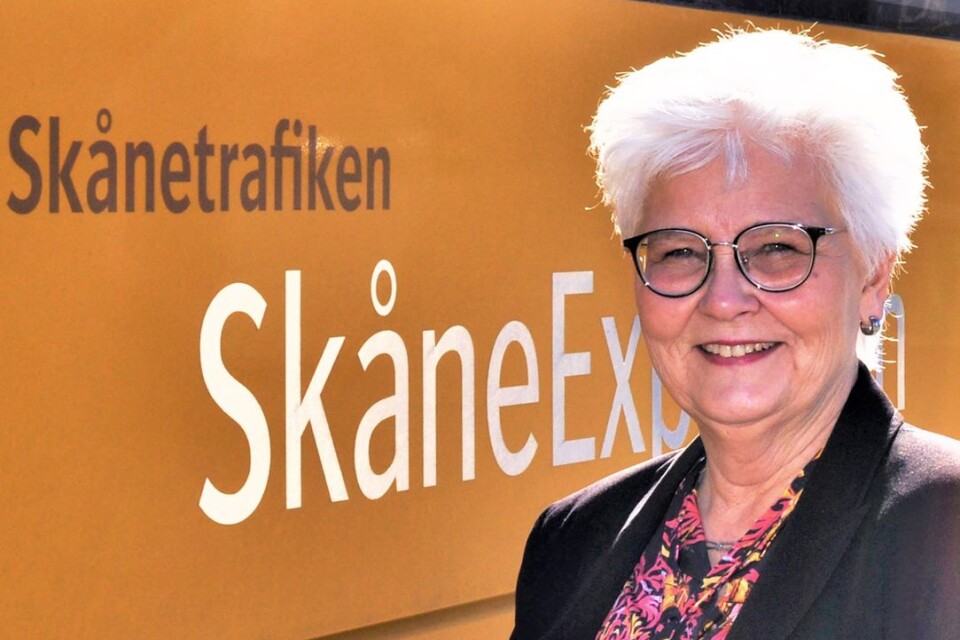 Carina Zachau (M), chairman of Region Skåne’s collective traffic committee.