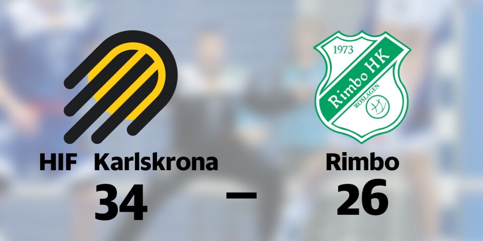 HIF Karlskrona segrare hemma mot Rimbo
