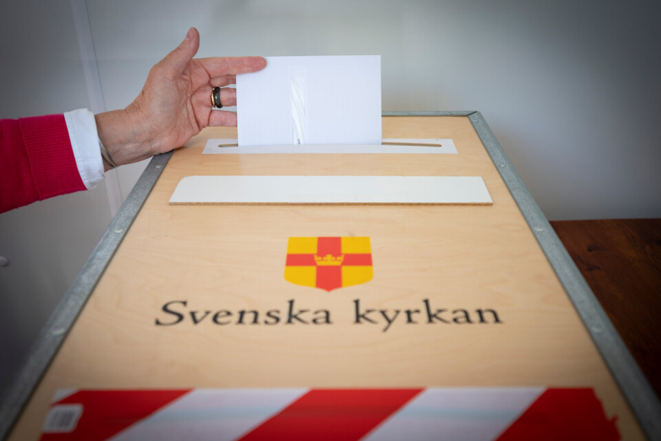 En korrekturmiss i en valbilaga gjorde om nomineringsgruppen Vänstern i Svenska Kyrkan i Västerås till "hittapådemokraterna". Arkivbild.