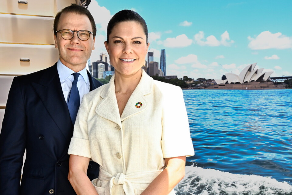 Kronprinsessan Victoria och prins Daniel är på besök i Australien. Här med Sydneyoperan i bakgrunden.