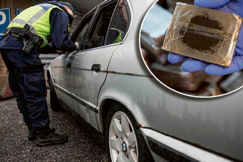 När polisen gjorde husrannsakan i Växjöbons bil hittades nära 500 gram cannabis. Bilderna i montaget är genrebilder från TT och har inget samband med artikeln.