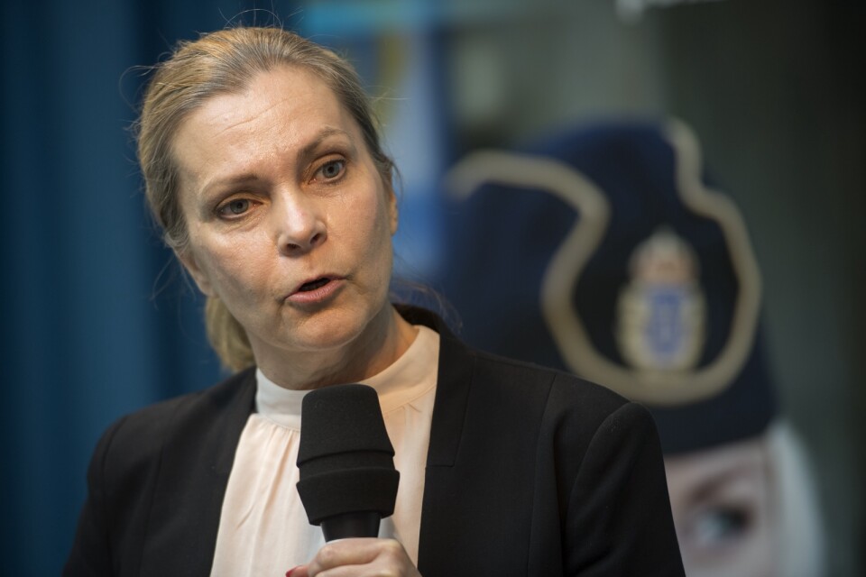 Polisförbundets ordförande Lena Nitz vill stärka upp den svenska poliskåren med norska kollegor. Arkivbild.
