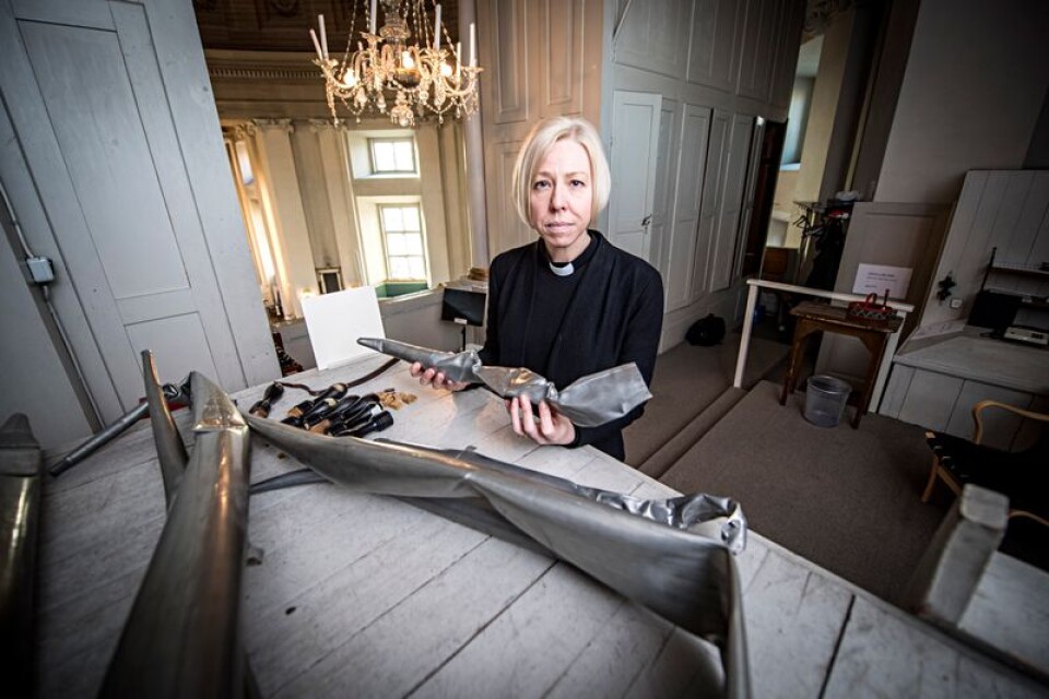 Under fredagen öppnade kyrkoherde Pamela Garpefors Trefaldighetskyrkan efter den omfattande skadegörelsen på kyrkans orgel.