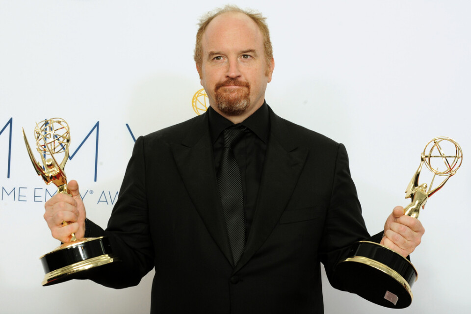 Louis CK när han vann en Emmy för bästa manus för komediserien "Louie" 2012. Arkivbild.
