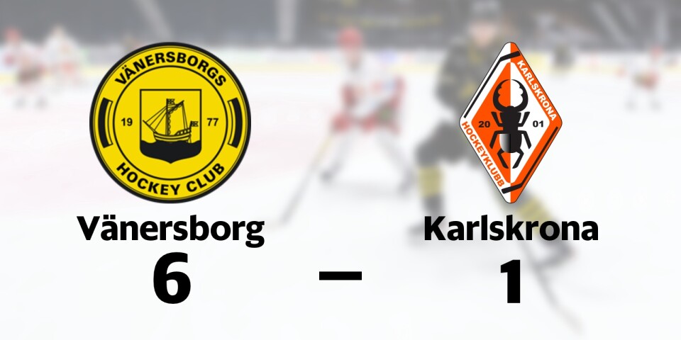 Vänersborgs HC vann mot Karlskrona HK