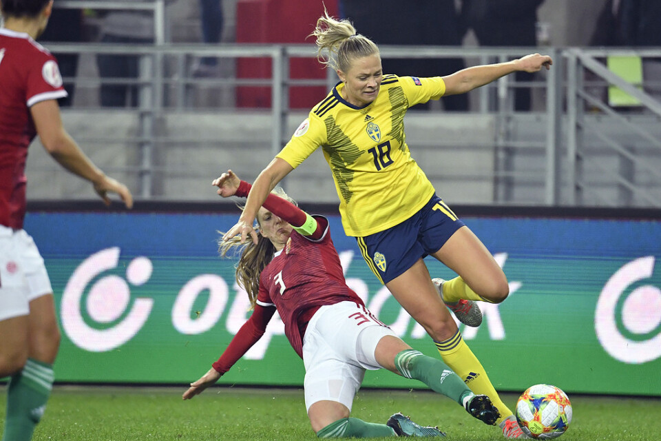 Fridolina Rolfö byttes in i den 62:a minuten i fredagens EM-kvalmatch mot Ungern. Det var hennes första match efter att ha blivit kvitt sin fotskada.