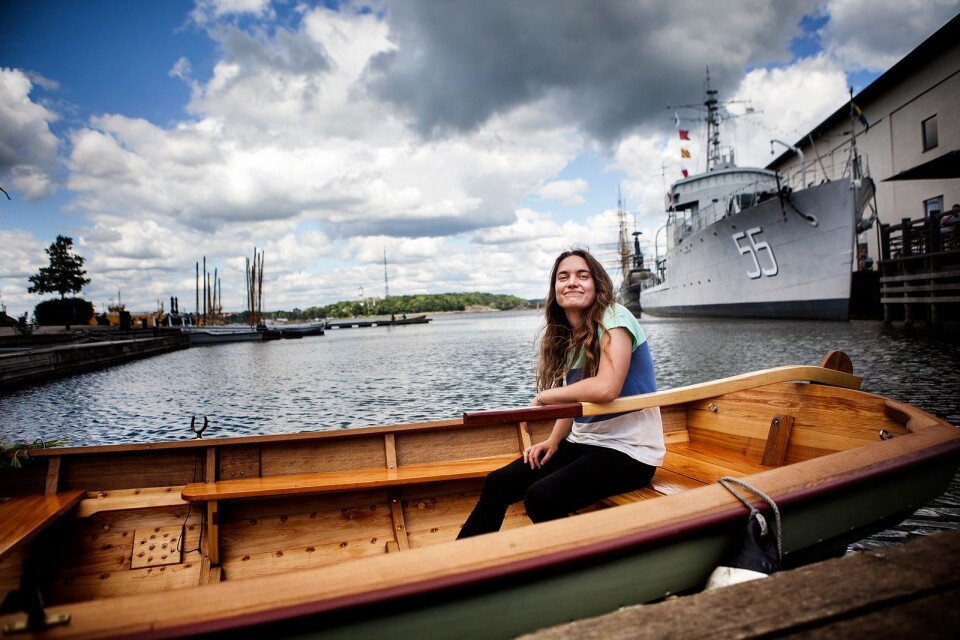 Malin Mäkinen har för avsikt att segla sin nybyggda båt till Vasa under nästa år.