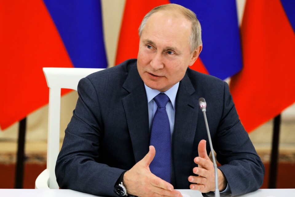 Rysslands president Vladimir Putin vid ett möte den 29 november. Arkivbild.