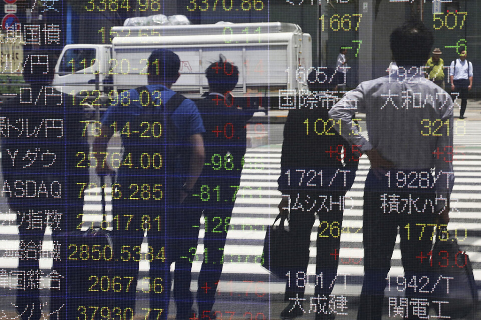 Tokyobörsen går ned. Arkivbild.