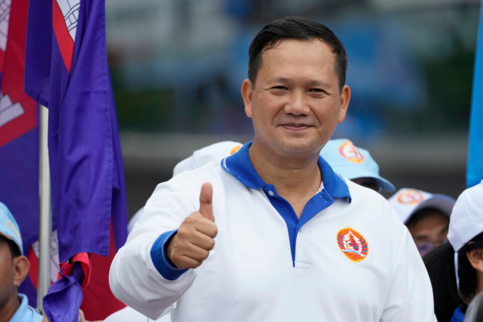 Hun Manet, son till den mångårige ledaren Hun Sen, har tidigare tjänat som landets arméchef. Arkivbild.