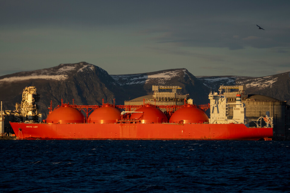 Melkøya utanför Hammerfest där norska Equinor har en anläggning för gasproduktion. Arkivbild.