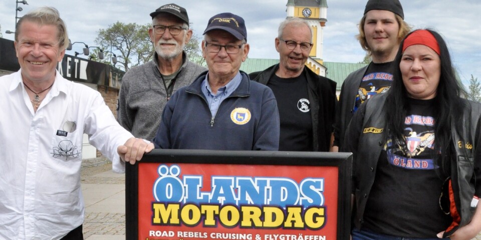 Redo för Ölands Motordag i Borgholm den 21 maj: Ulf Olsson, Birger Palm, Roger Larsson, Lars Karlsson, Zeb Qvarfordt Löfberg och Rebecka Qvarfordt.