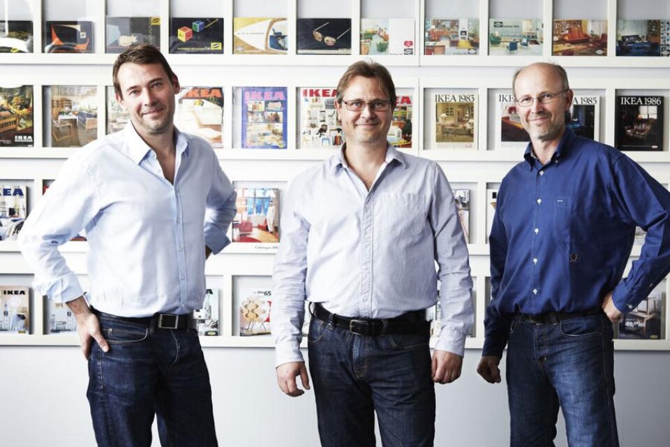 Ingvar Kamprads söner Jonas, Mathias och Peter ska leda Ikea in i framtiden.Foto: ikea