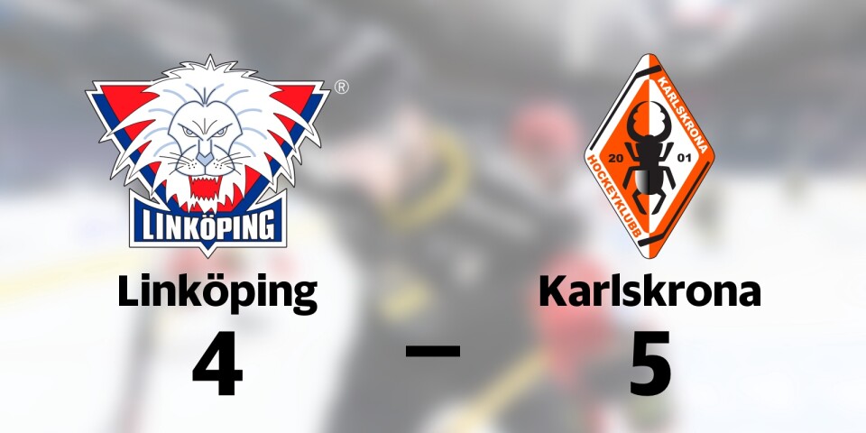 Seger för Karlskrona efter förlängning mot Linköping