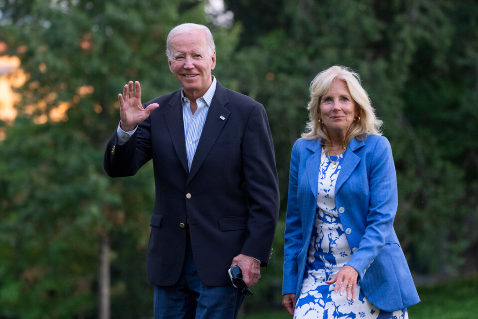 USA:s president Joe Biden och hans fru Jill Biden. Arkivbild.