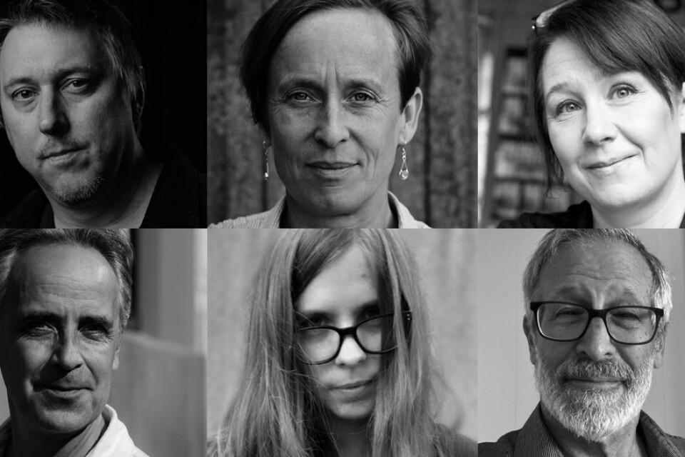 Erik Åkerlind, Kristina Ros, Frida Röhl, Lars Melin, Johanna Larsson och Robert Lyons från olika Göteborgsteatrar. Pressbild.