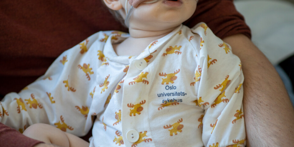 Alfred Hol Linnsund, tio månader gammal, drabbades av RS-viruset i Oslo 2021. Arkivbild.