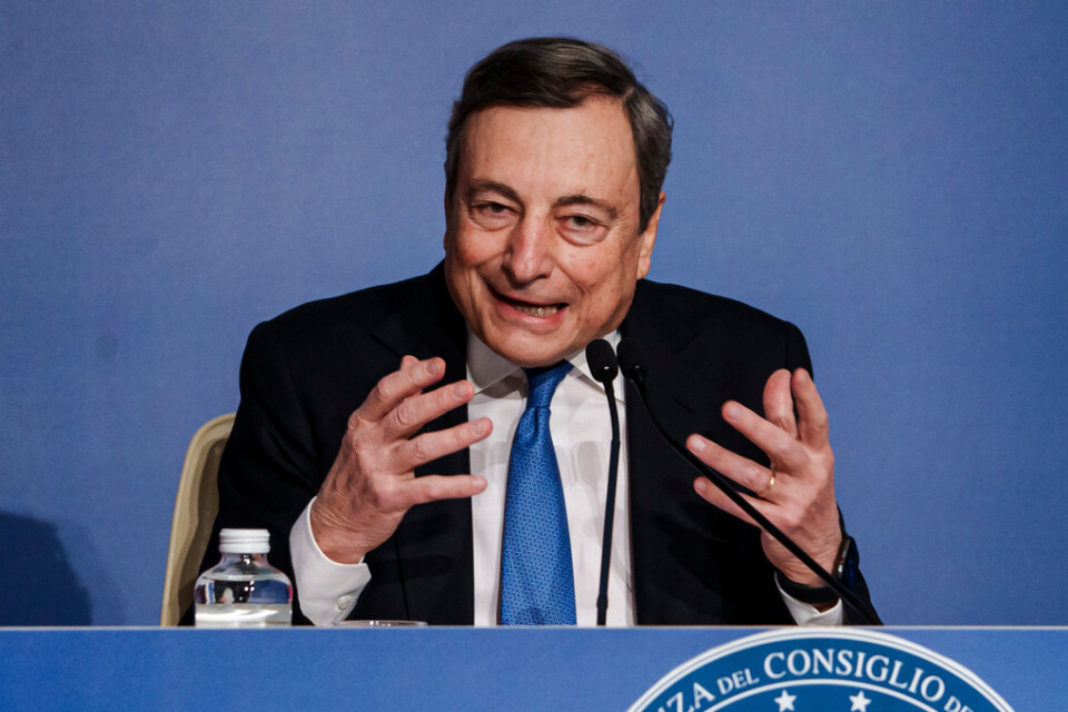 Italiens premiärminister Mario Draghi pekas ut som favorit till att bli ny president. Arkivbild