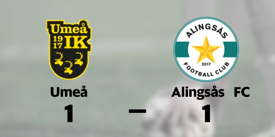Stark insats när Alingsås FC tog poäng borta mot Umeå