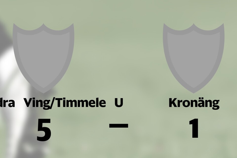 Södra Ving/Timmele U vann mot Kronäng på Idrottsparken A