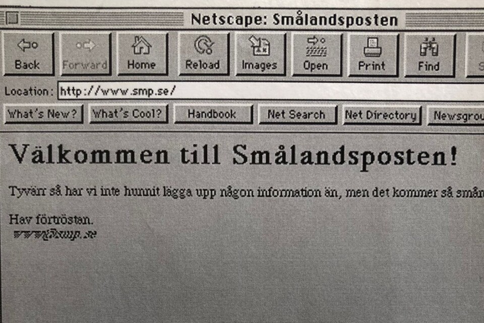 Redan 1995 hade Smålandsposten en hemsida, men det skulle dröja två år innan någon nyhet publicerades på smp.se.