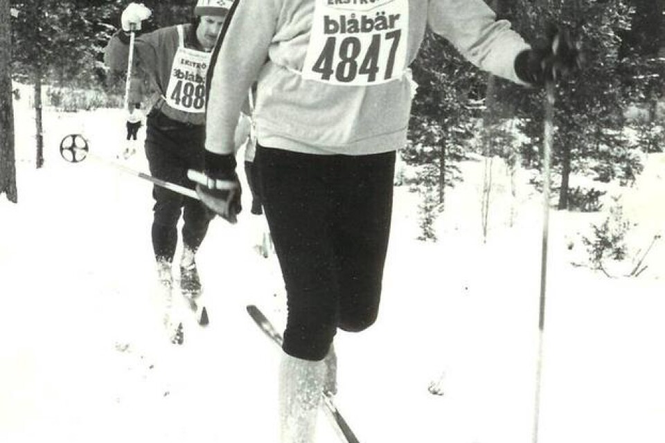 Kjell Martinsson i sitt första Vasalopp 1973.